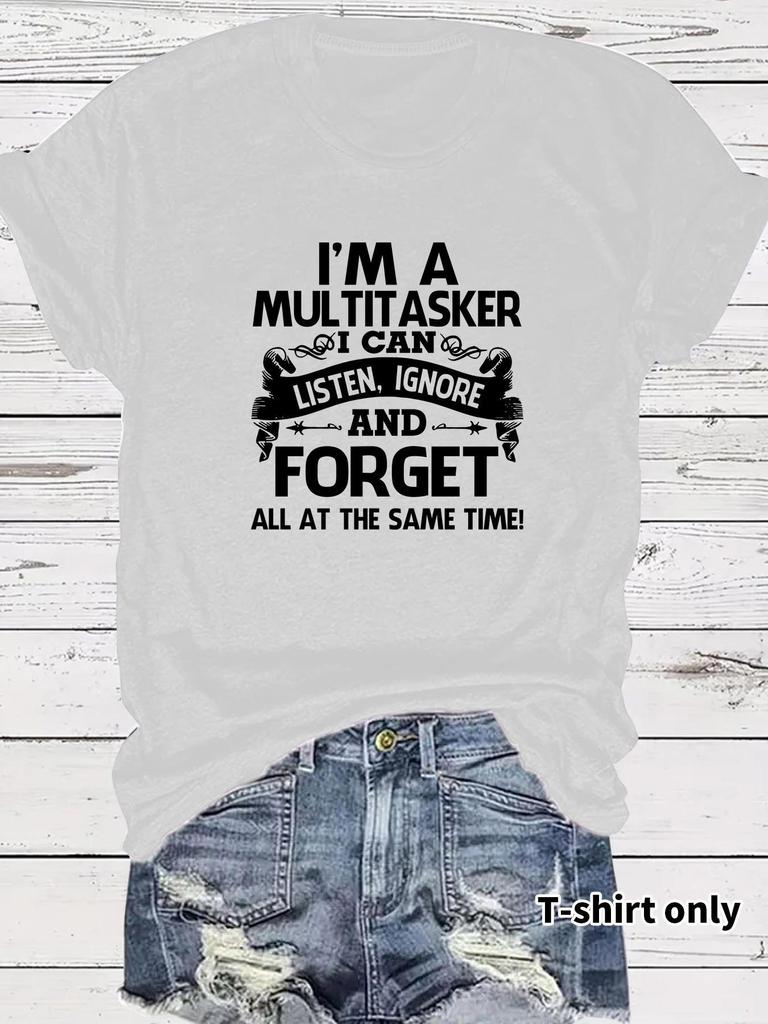 European & American Summer I'MA LIS Round Neck Short Sleeve Casual Fashion T-Shirt