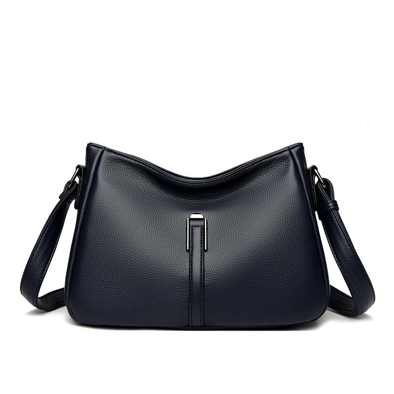Women's bag new soft leather large-capacity medium mother bag atmospheric shoulder bag fashionable and simple messenger bag