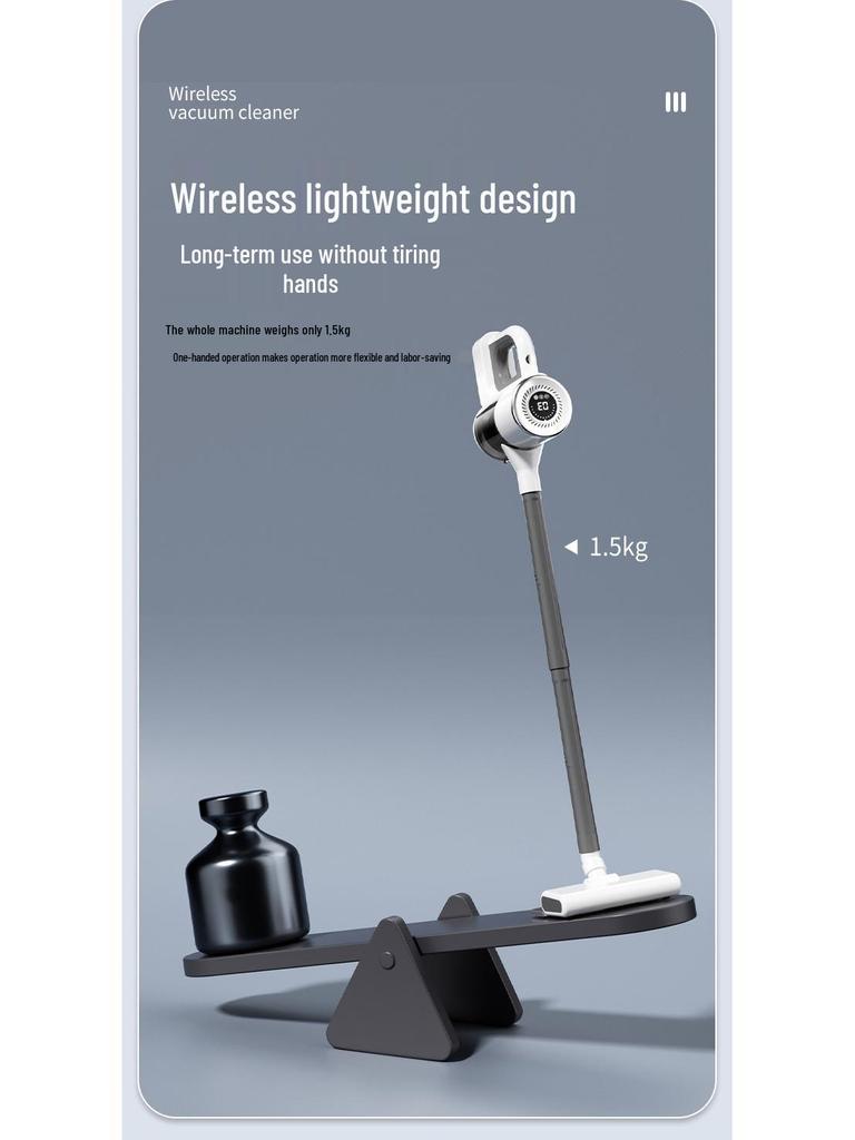 Portable Wireless Vacuum & Mop with Powerful Suction, Silent Operation & Carpet-Friendly Design