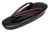 Sandals with Pearl Enamel Finish and Urethane Sole [KYOETSU] Japanese-made Women's (L, 01. Black)