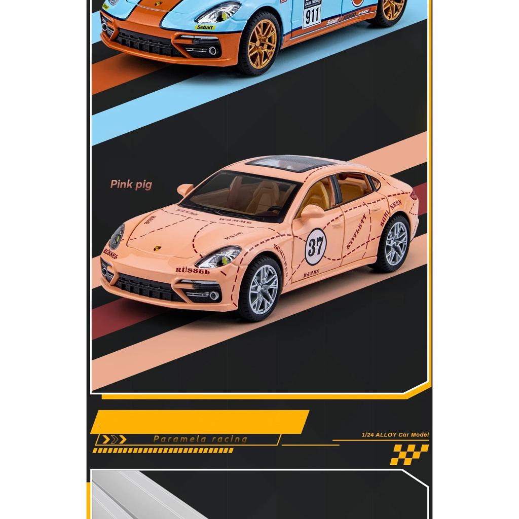 1/24 Porsche Panamera GULF Supercar Alloy Diecasts & Toy Vehicles Metal Toy Car Model Sound and Light Collection Toy