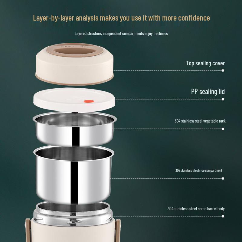 Thermos Isolato Sottovuoto in Acciaio Inossidabile 304 per Studenti e Professionisti (Due/Tre Strati, Portatile)