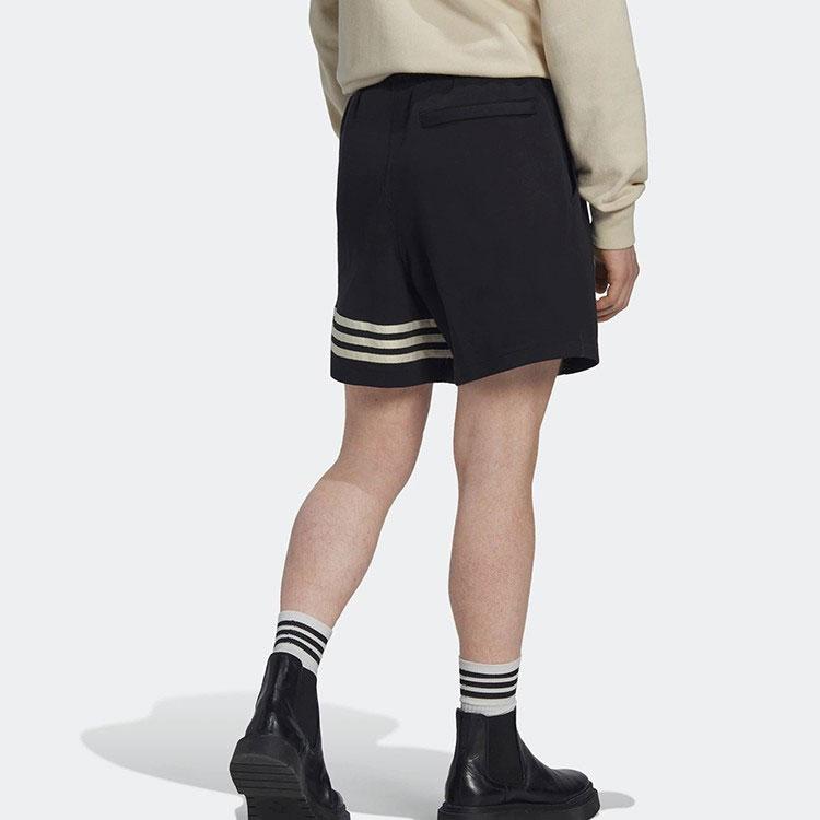 Adidas Originals Classic Striped Series Straight Leg Casual Shorts Men Bottoms Black HN6594