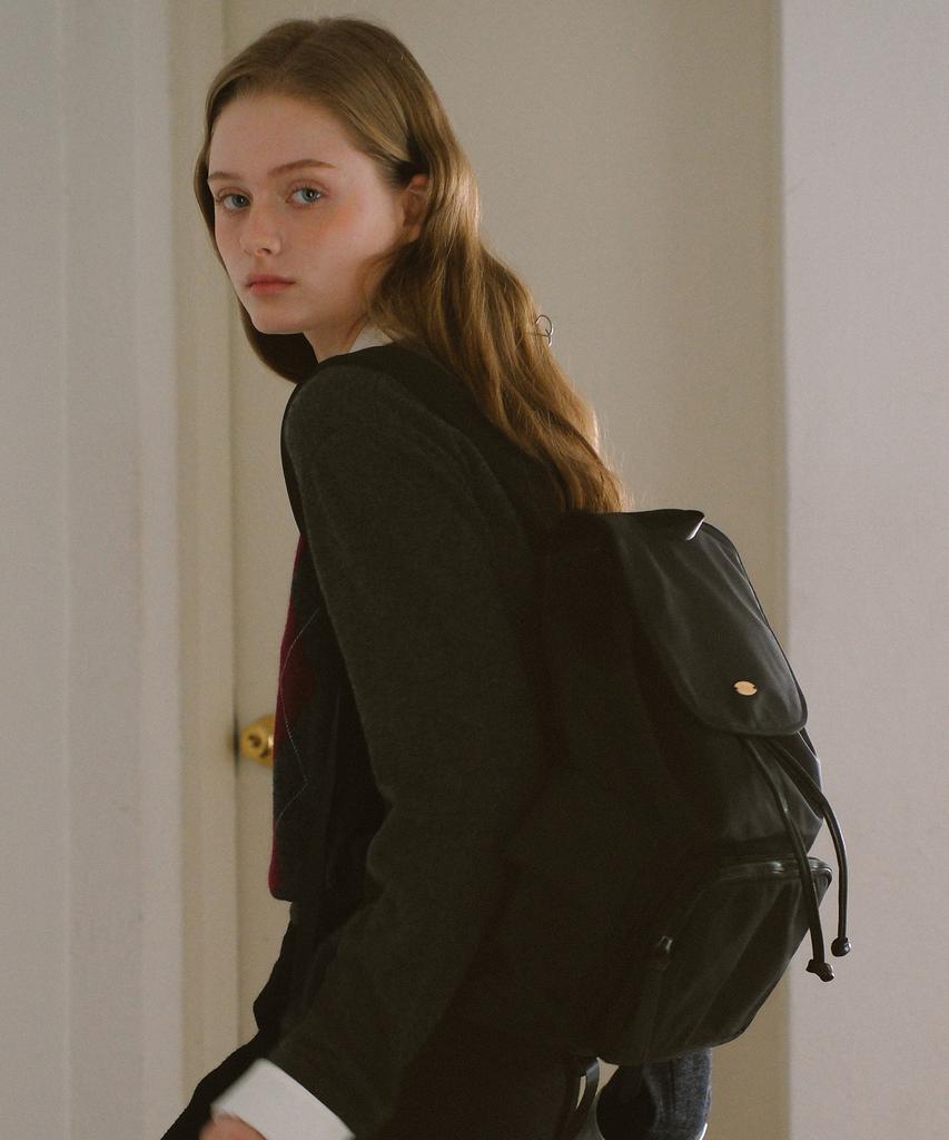 Yuppe Pocket Nylon Backpack_Black