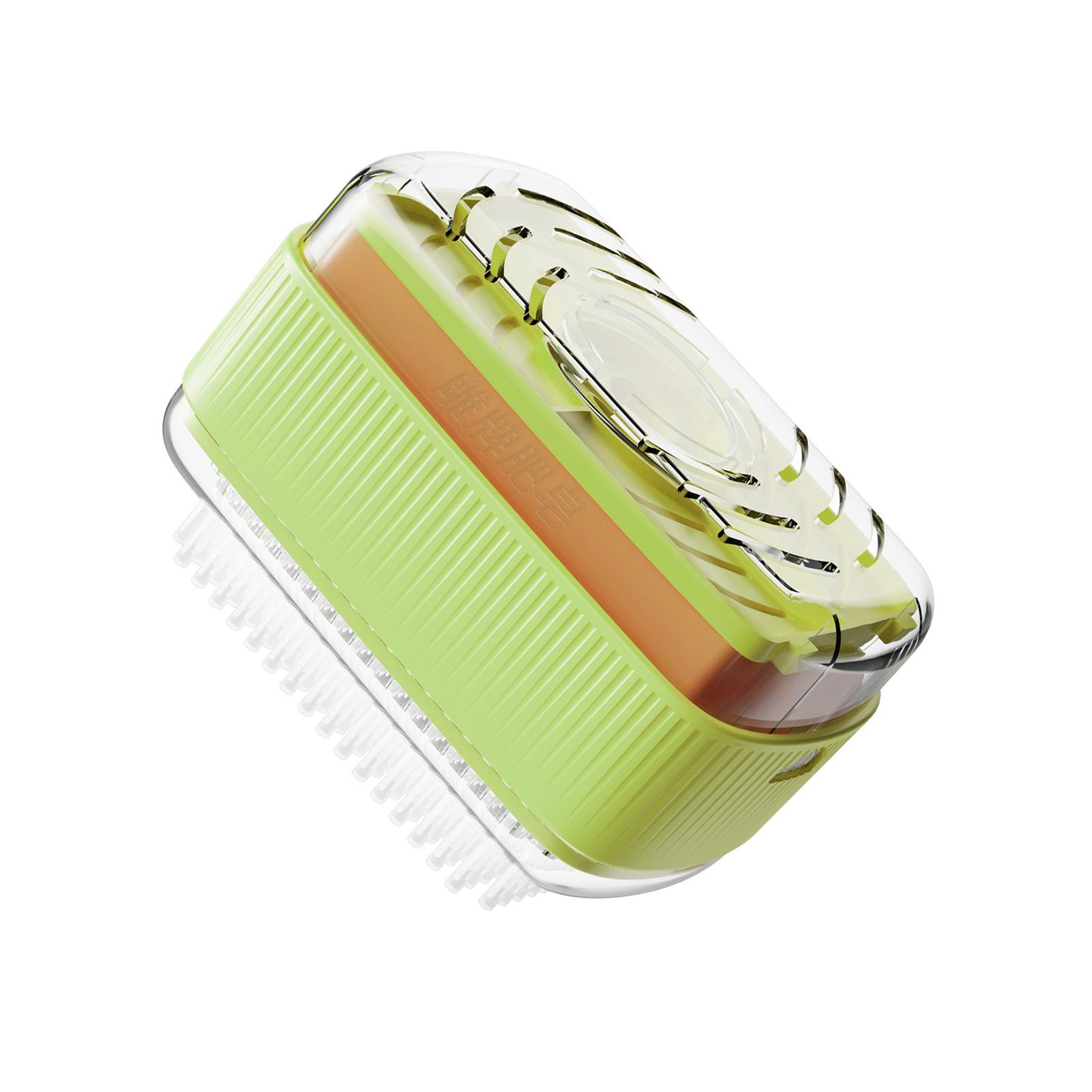 

Коробка для мыльных пузырей со стиральной щеткой Многофункциональная коробка с роликом для ручного трения Легко разбирается Быстро пенится