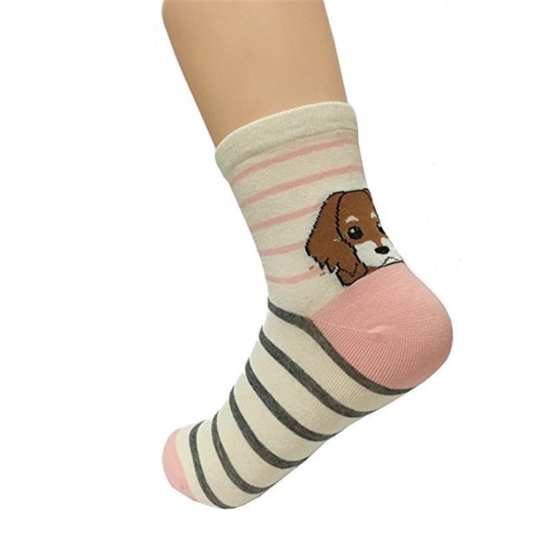 Unisex Niedliche Tier Malerei Socken Lustig und Cool 100% Baumwolle Kunst Hunde Socken Damen Herren Socken (Zufällige Farbe)