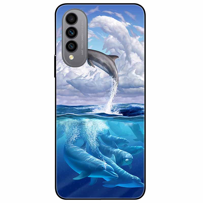 Pentru Wiko T50 Carcasă T 50 4G Huse TPU Silicon Negru Carcasă Lună Înstelată pentru Wiko T50 Carcasă WikoT50 Rezistentă la Șocuri Moale Desene Animate 6.6''