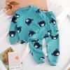 Set di 2 maglioni a maniche lunghe con stampa di lettere dei cartoni animati per bambini piccoli - Vestito morbido, accogliente e adorabile per