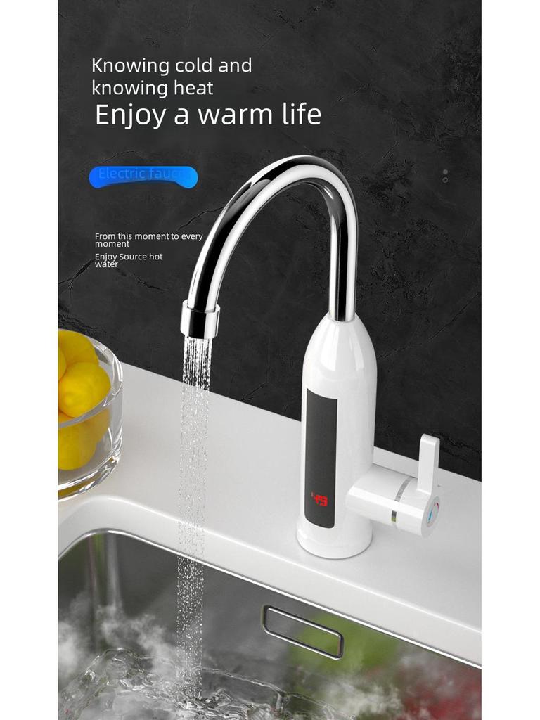 Stainless Steel Instant Hot & Cold Electric Kitchen Faucet
