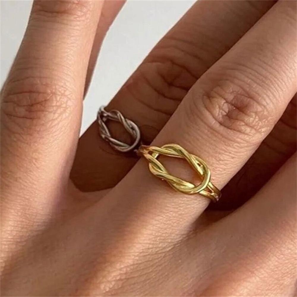 Individuelle Edelstahl PVD Damen Quadrat Schlange Halskette Kette Liebe 14k Gold Knoten Armbänder für Herren