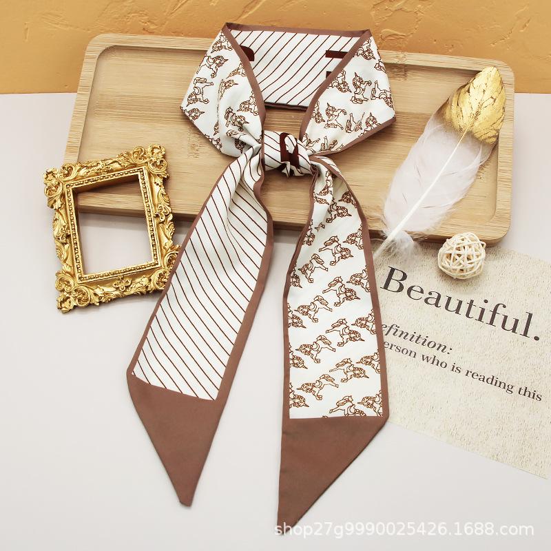 

«Шелковая цветочная повязка для волос и лента для шарфа на сумку»