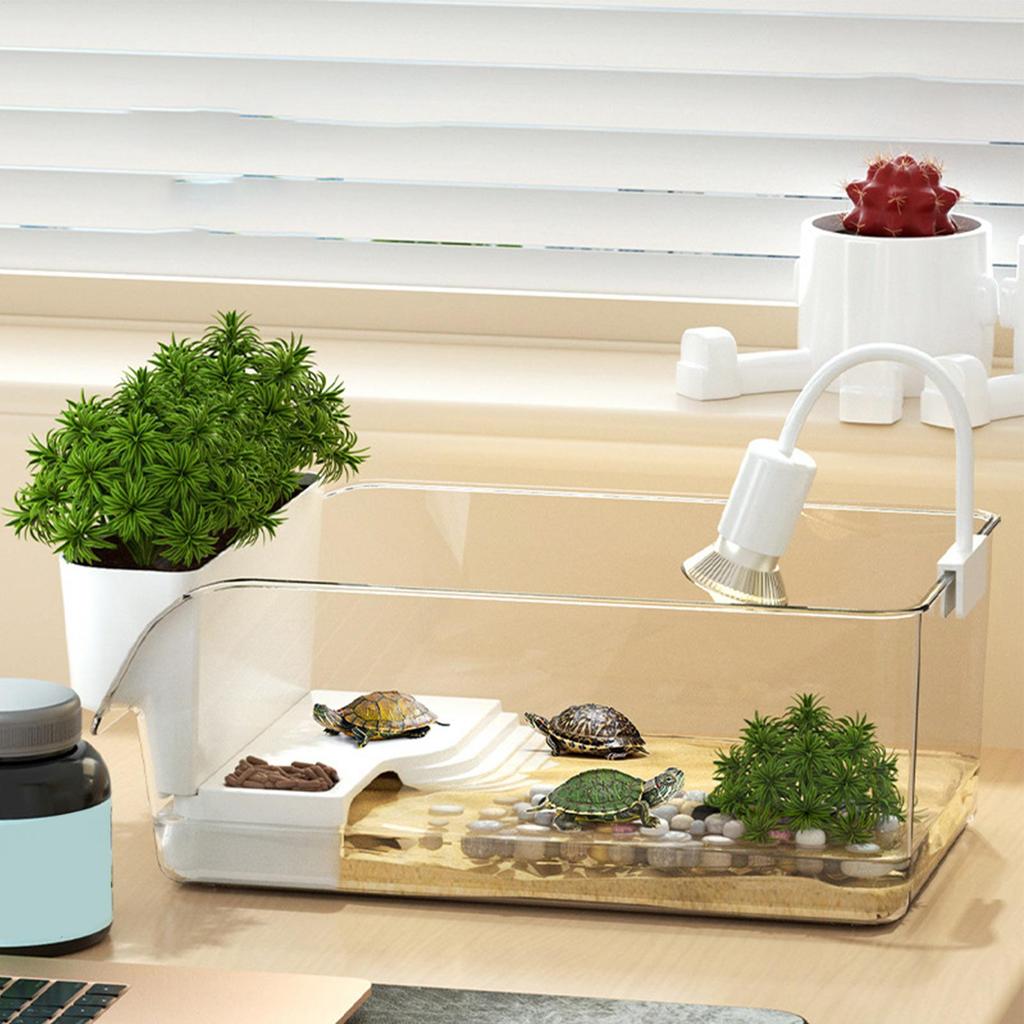 Water Turtle Tank Plastic Reptile Turtle Turtle Tank Aquarium Drop Resistant Hydroponic Tank Fish Tank Turtle Resting Box