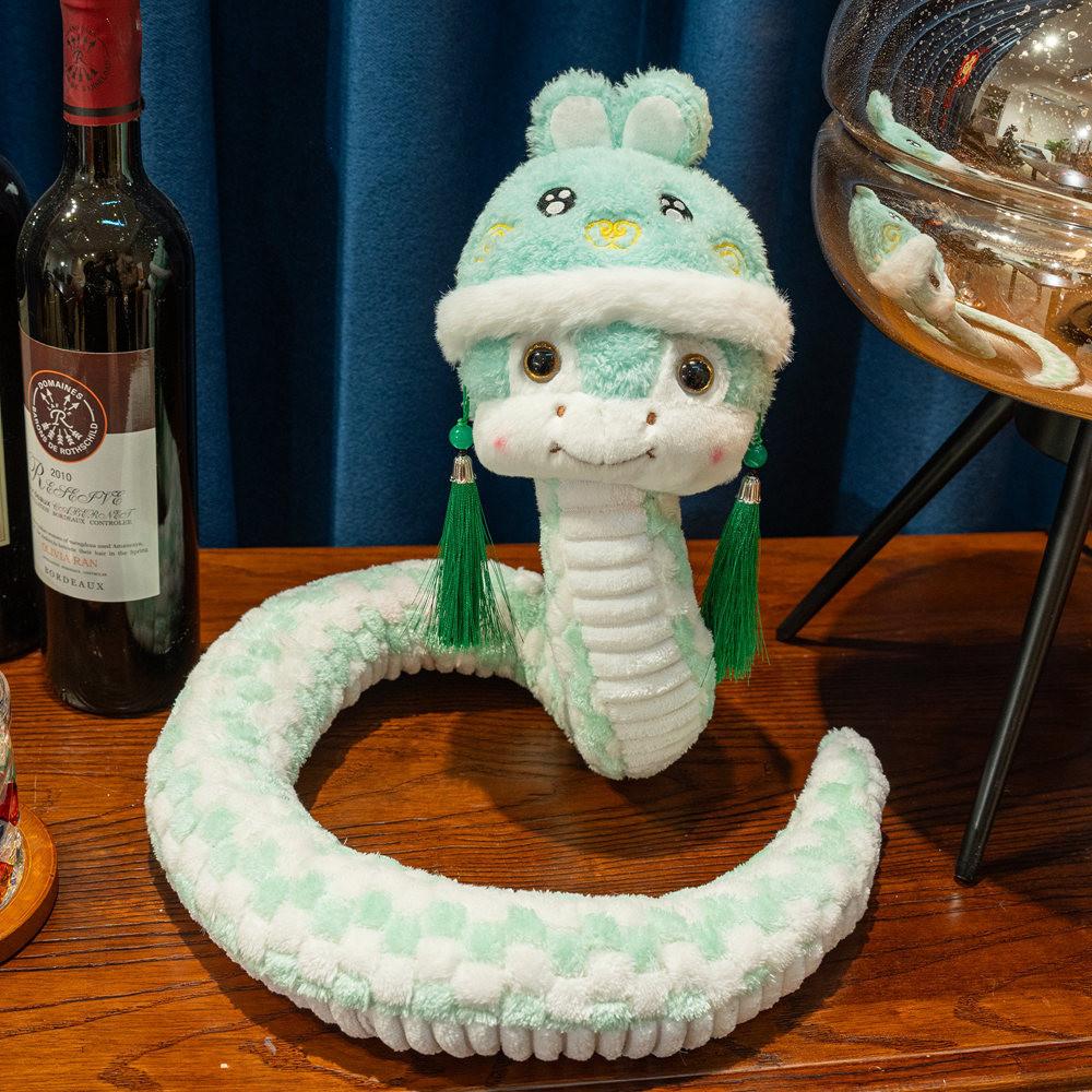

The Year Of Snake Mascot Plush Toy Stuffed Animal Doll Home Decor Gift Cartoon зелёный