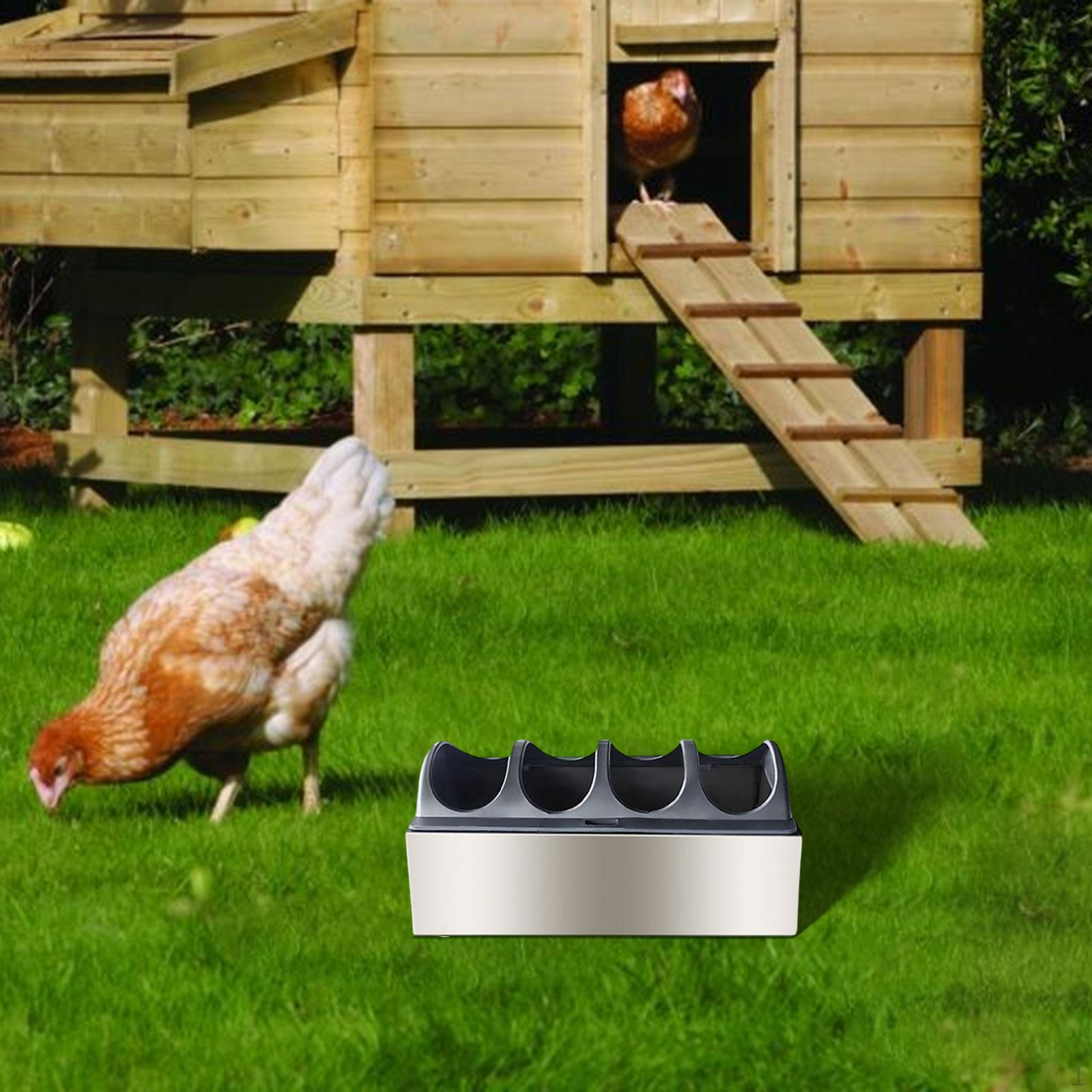 

Кормушка Желоб Лоток для кормления Большой вместимости Без отходов Дозатор для цыплят Поилка для гусей, кур 20cmx10cm