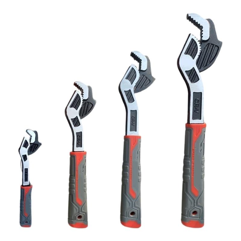 

4Pieces Adjustable Auto Locking Wrench Pipe Clamp Wrench With 6/8/10/12Inch Size For Plumbing Mechanical Home Repair 1
