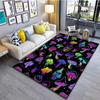 Fantasy Forest Mushroom Pattern Area Rug for Living Room Bedroom Bedside Non-Slip Floor Mat Nature-Inspired Home Decor