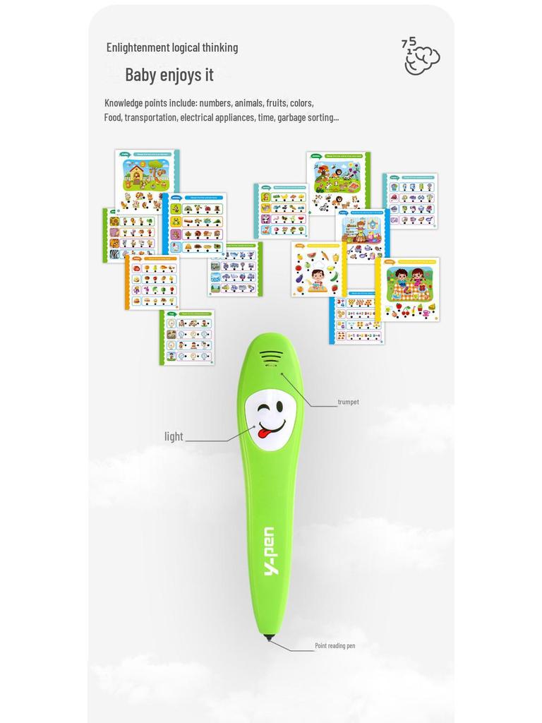 Cross-Border English Reading and Logic Learning Pen with Book Cards for Early Childhood Education