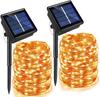 Outdoor Waterproof 8-mode Solar Light String Fairy Tale Light Outdoor Garden Viewing Light Christmas Party Decoration Atmosphere Light