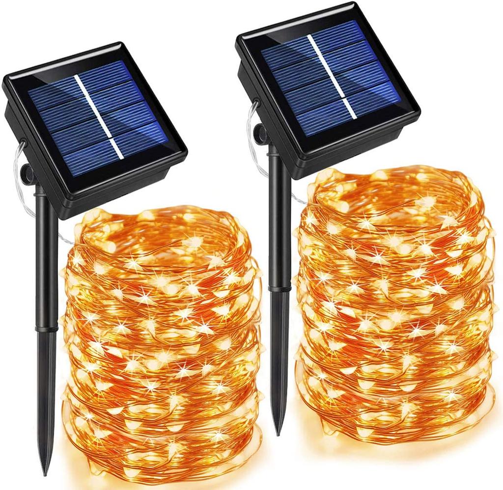 Outdoor Waterproof 8-mode Solar Light String Fairy Tale Light Outdoor Garden Viewing Light Christmas Party Decoration Atmosphere Light