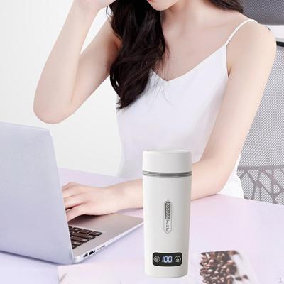 Portable Electric Kettle Personal Water Boiler for Auto Car Camping Trip White