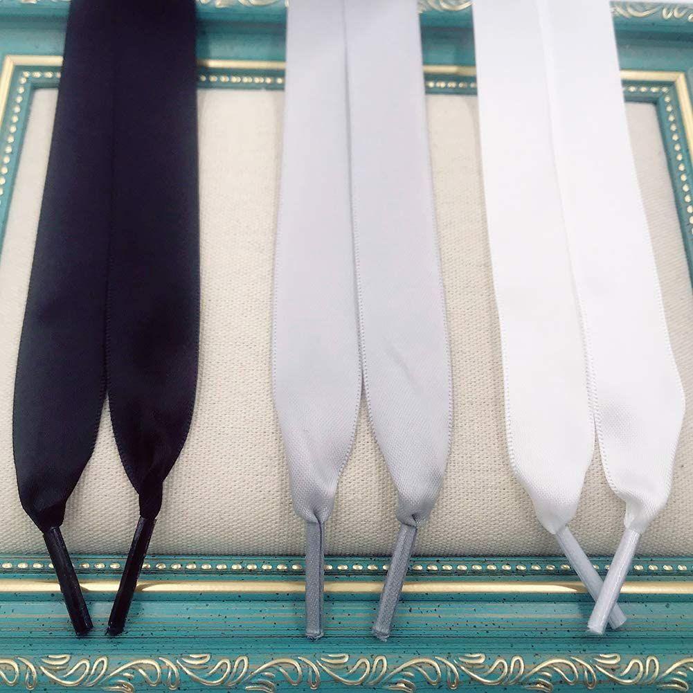 Wide Shoestrings Canvas Bootlaces Bowknot Sport Shoes Flat Shoelaces Organza Ribbon Shoe Laces