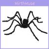 Giant Realistic Black Spider With Creepy Red Eyes Perfect For Halloween Decoration