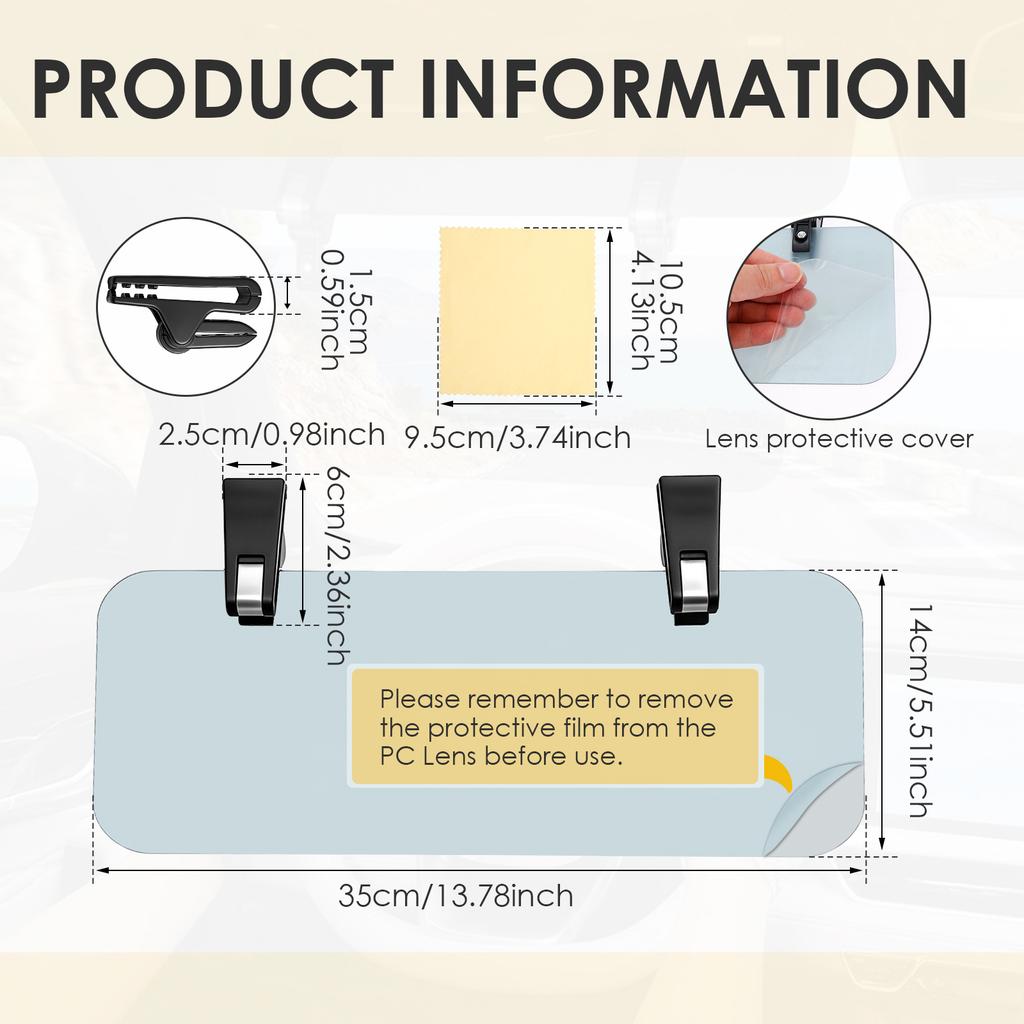 Car Visor Extender Sun Blocker Anti-Glare Anti-UV Universal Adjustable Extension Board Shield Car Interior Accessories