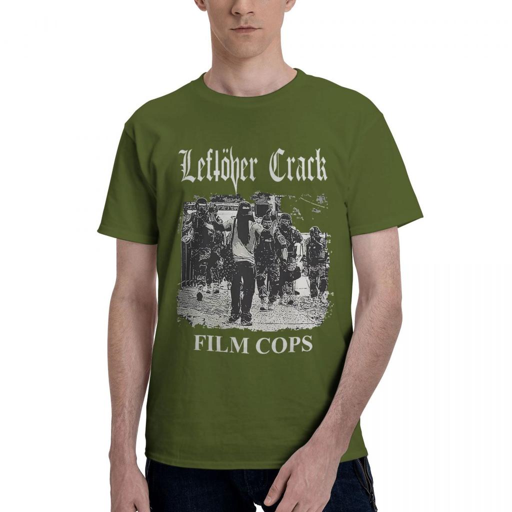 Leftover Crack MenS Film Cops T Shirt Medium Black 100 Cotton Casual Breathable Confortable Cute Mens TShirts Man Clothes