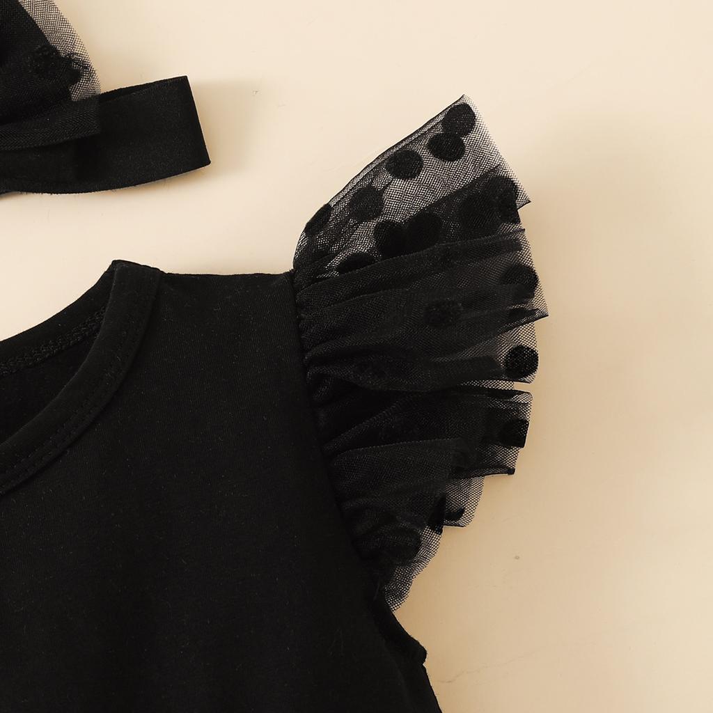 infant Girl Summer Outfits Sleeveless Dress Romper Lace Tutu Onesie Backless Jumpsuit Ruffle Bodysuit One Piece