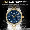 BINBOND Waterproof Precise Auto Date Men's Watch Quartz Watches For Men Luxury Stainless Steel Durable Luminous Casual Reloj