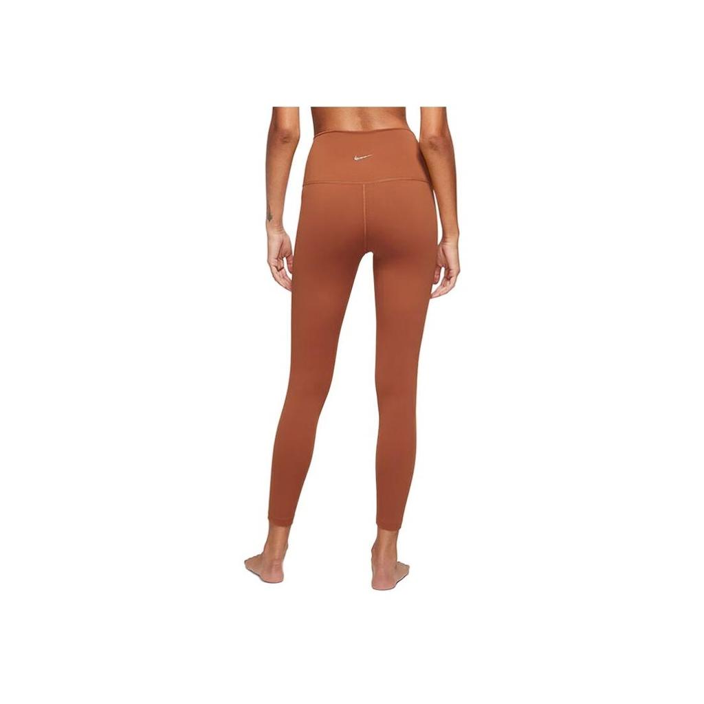 Nike Solid Color Logo High-Waist Fitness Leggings Women Bottoms Caramel DM7024-246
