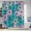 Vintage Floral Print Shower Curtain Waterproof Bath Decoration Pink Blue Green Modern Bathroom Decorations for Home Accessories