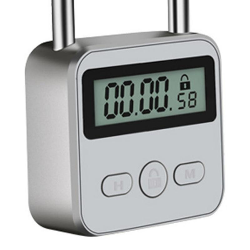 Electronic Timer Padlock Metal Body Time Lock With Adjustable 1 Min To 99 Hours Security Device For Home Office