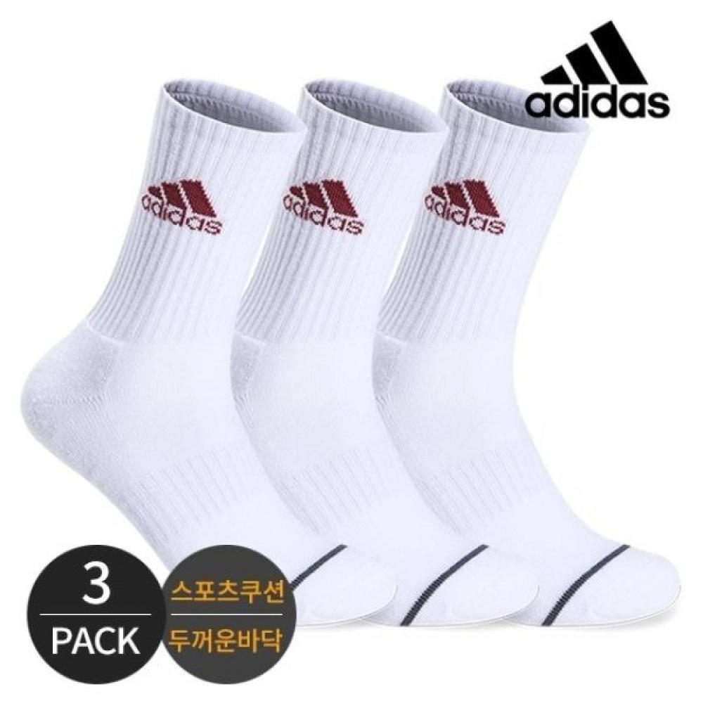 

Adidas Men s Cushion Color Logo Crew Socks 3P WH