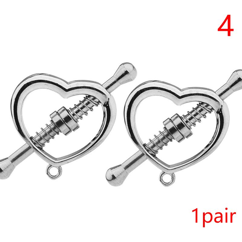 Adjustable Metal Nipple Clamps 1 Pair Breast Spring Stimulator for Role Play Bondage Adult Games Couple Restraint Accessories
