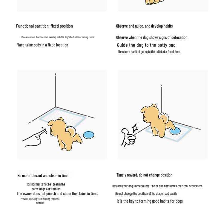 Absorbent Dog Training Pads - Thickened, Deodorizing Pet Urine Pads, Teddy Diapers for Dogs.