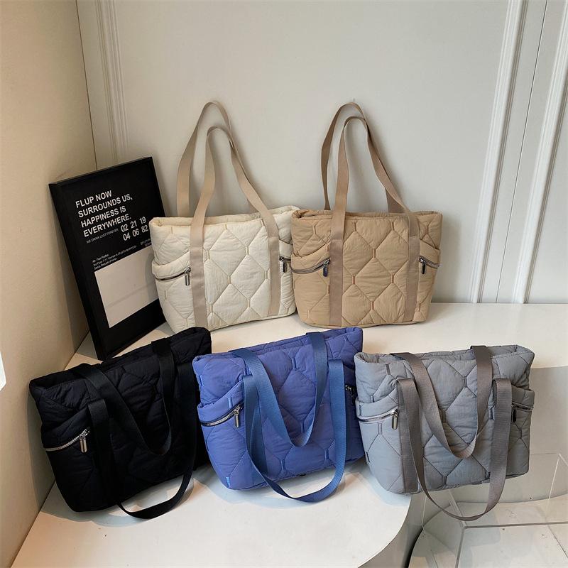 Cotton Clothes Women's Bags Korean Version of Simple Daily Commuting Shoulder Large-capacity Tote Bag