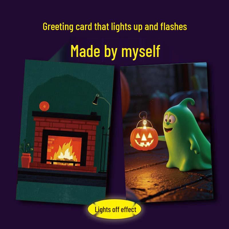 DIY Glowing New Year Greeting Card - Electronic Science Experiment Kit