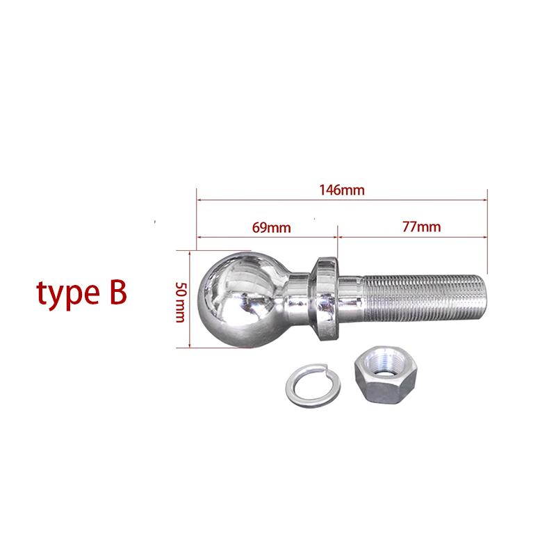 Special Lengthen Chrome Hitch Mount Tow Ball 50mm 2 INCH Shank Dia Coupling Trailer Parts RV Camper Caravan Accessories