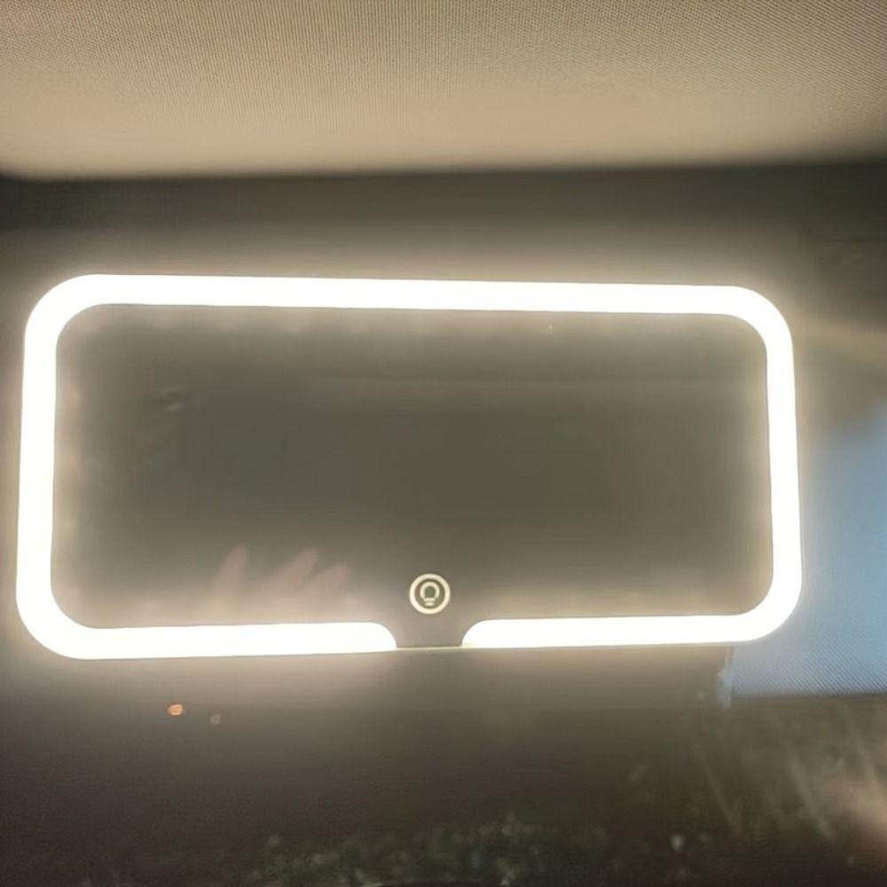 Dimmable Touchscreen Makeup Mirror Three Gear Adjustment LED Mirror Sun Visor Vanity Mirror  Car