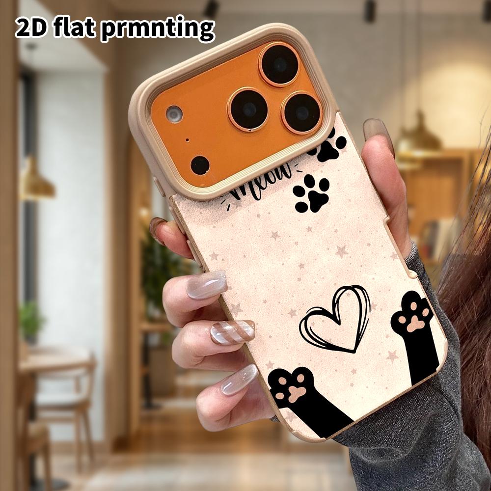 Phone Case: Lambskin 2D Flat Samsung Galaxy A34 A35 M05 M06 S20 S22 S21 FE Plus 5G Protective Case, Cat Paw Print, Christmas and Halloween Gift
