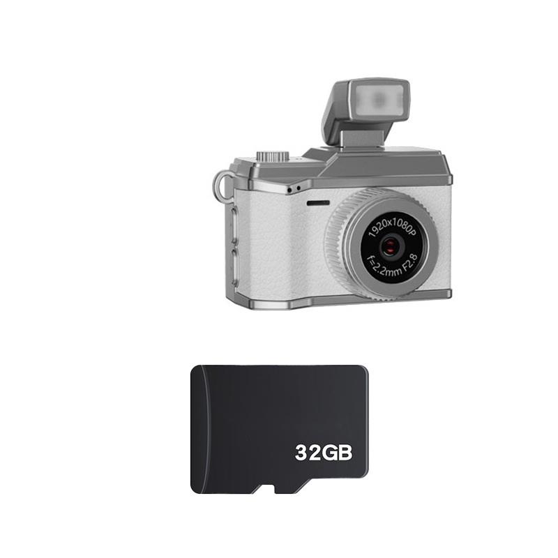 Mini Kamera do Noszenia Retro Kamera 1080P Przenośna Kamera Brelok na Zewnątrz Podróże Vlog Prezenty dla Dziewczyny Kobieta Dekoracja