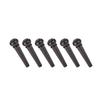 6Pcs Set Durable Brass Guitar Bridge Pins for Folk Guitars Replacement Parts(Black)