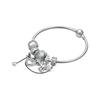 Teddy Bear Baby Cute Angel Set 925 Silver Bracelet Women's Silver ZT-0045