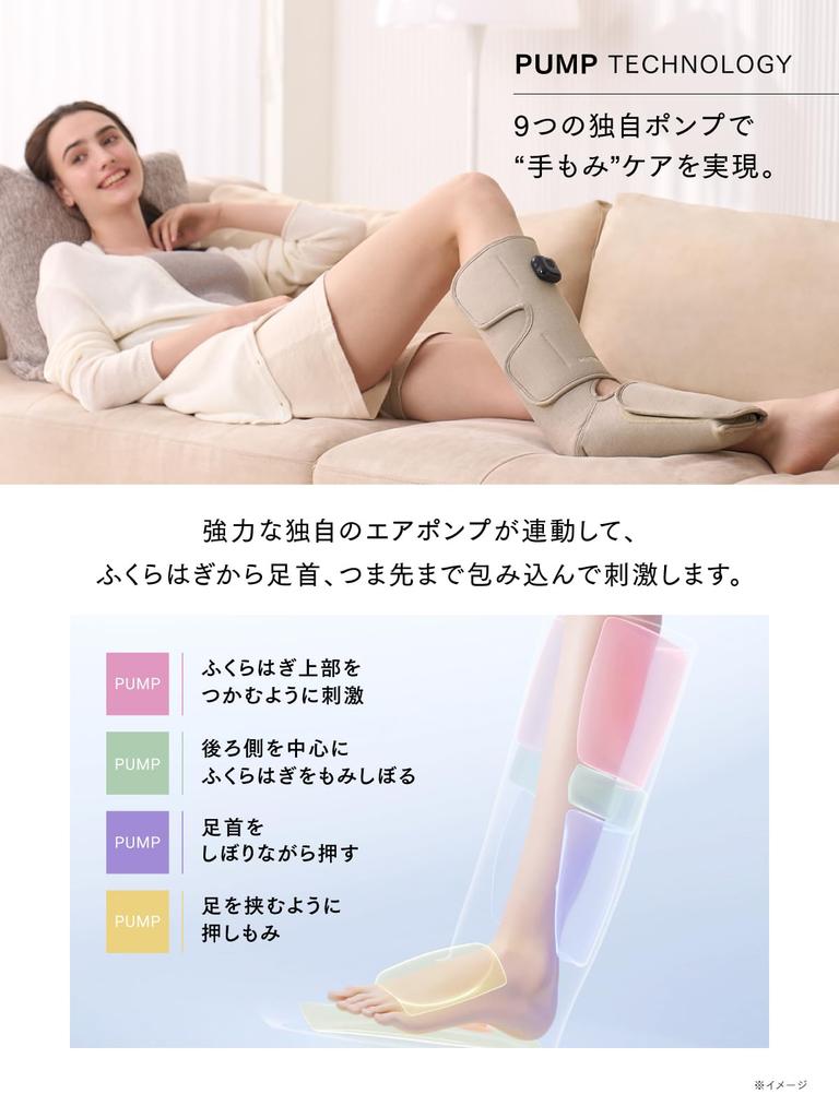 MYTREX RAKUNO FIT PLUS Fuß- und Wadenpflege für Zehen und Kabellose Triple Extreme Massagepumpe mit 3 Wärme 3 Massage 5 Einstellbare Luftwärme für und Fuß