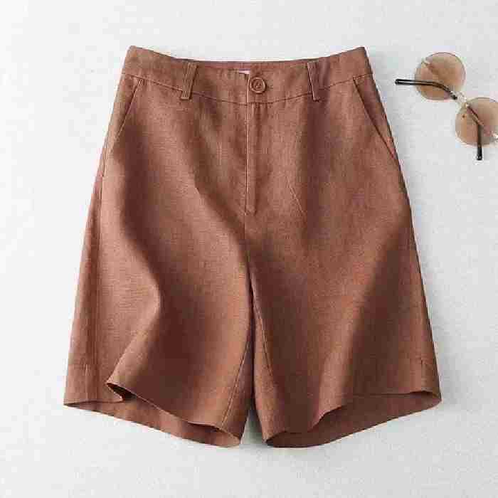 

Women s Summer High-Waisted Casual Wide-Leg Pants Solid Color Straight-Leg Cropped Pants 3XL