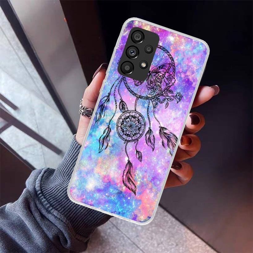 Retro Feather Dreamcatcher Phone Case For Samsung Galaxy A12 A52S A42 A32 A22 A51 A50 Note 20 Ultra 10 S10 Plus A71 A70 A31 A30