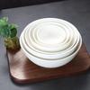 White Ceramic Rice and Soup Bowls