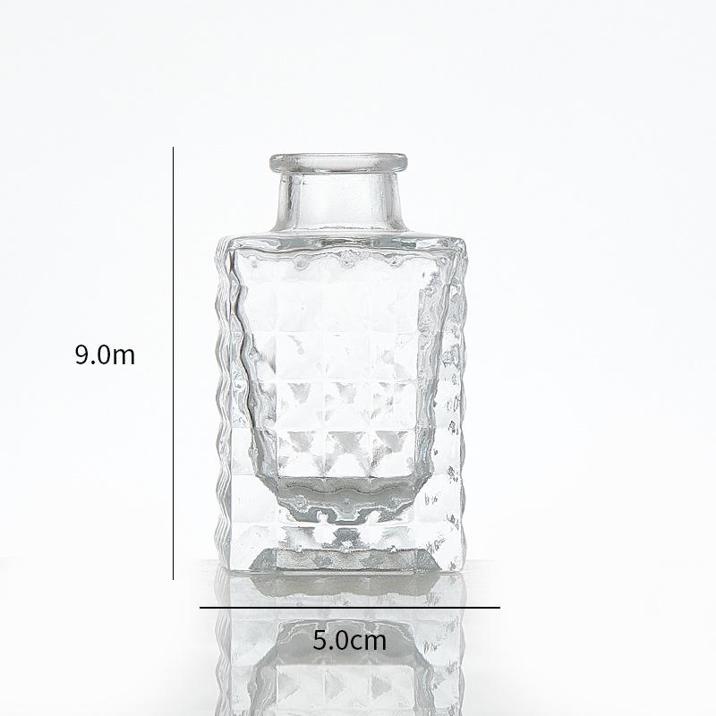 Retro Französisch-Amerikanische Mini-Glasvase für Trockenblumen & Grünzeug