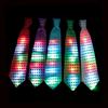 Dot Print LED Luminous Tie Battery Powered Colorful Sequins Glowing Tie Lightweight Unique Men Women Necktie Party Accessories